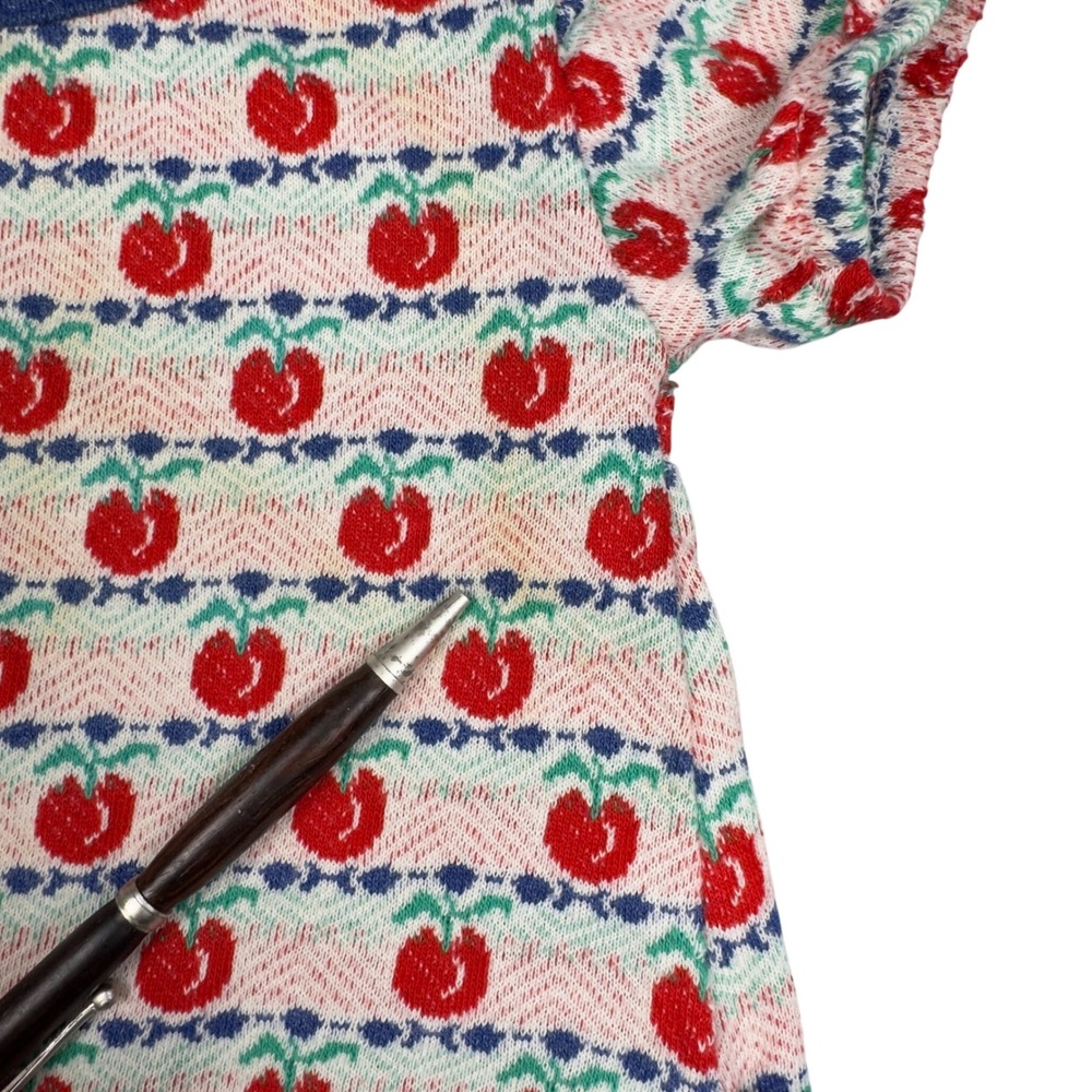 Vintage‎ Camptown Girls 2T Cherry Jacquard Knit Shirt Red White USA Made - Picture 8 of 10